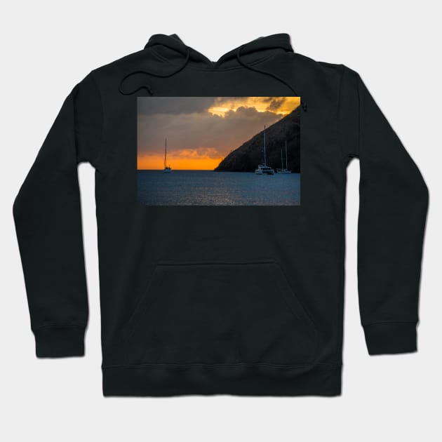 Rodney Bay Dusk Hoodie by andykazie